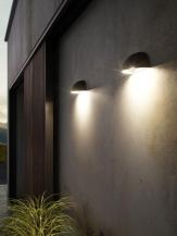 Nordlux Smart LED Außenwandleuchte Arcus Bluetooth schwarz opalweiss